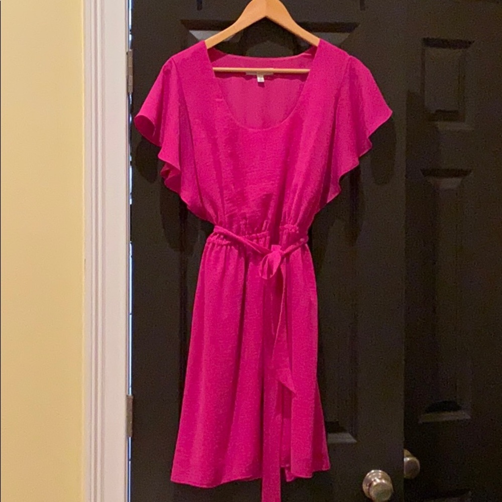 Banana Republic pink dress with tie
